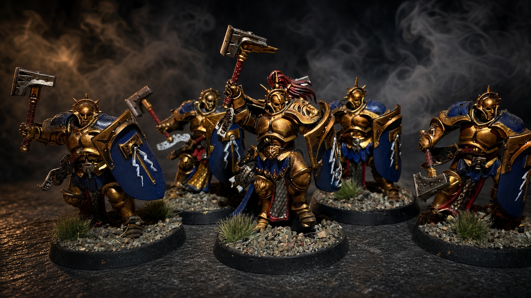 A finished battle-ready army lineup