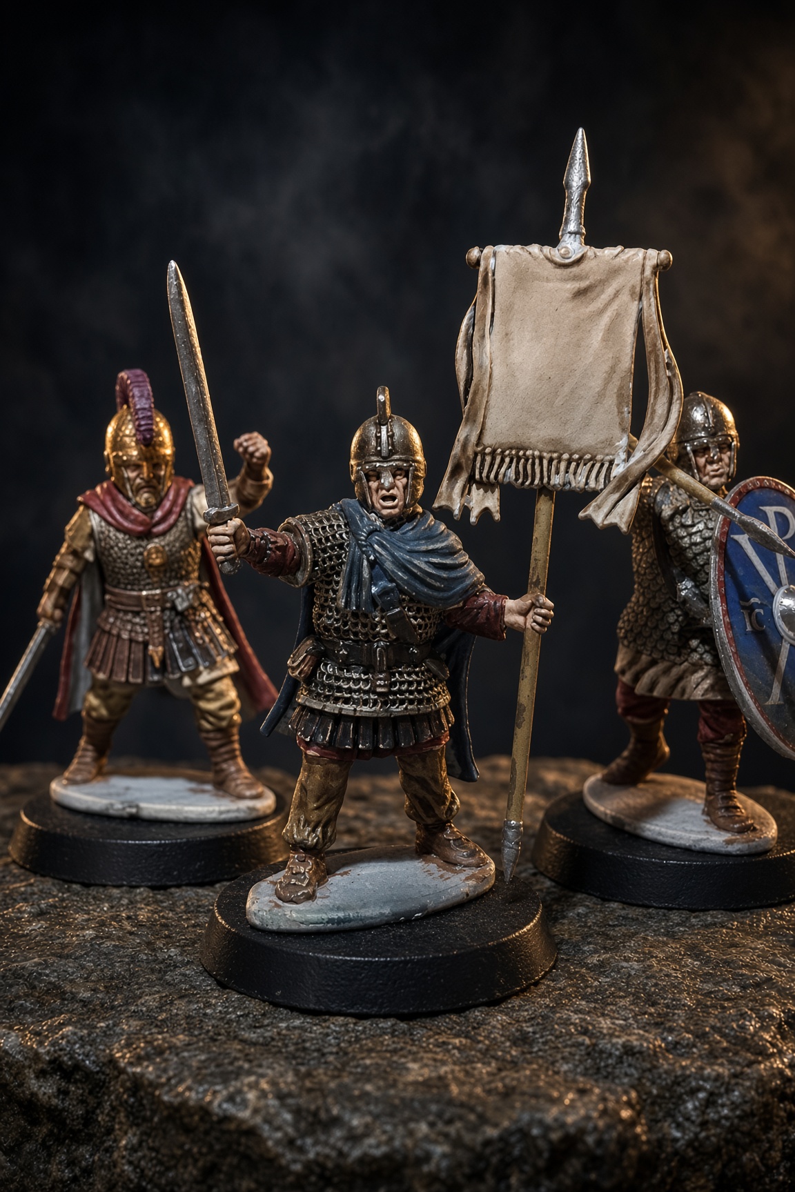 A standard bearer and command group
